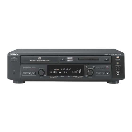 Sony MXD-D40 Manual De Instrucciones