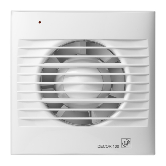 S&P DECOR Serie Manual De Instrucciones