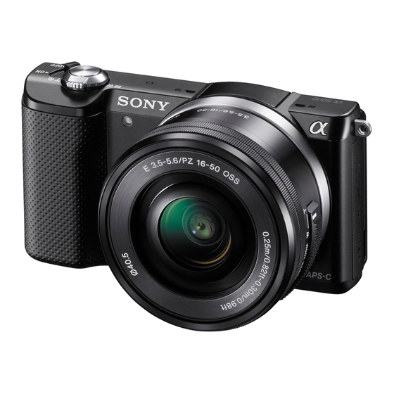 Sony ILCE-5000 Guia De Ayuda