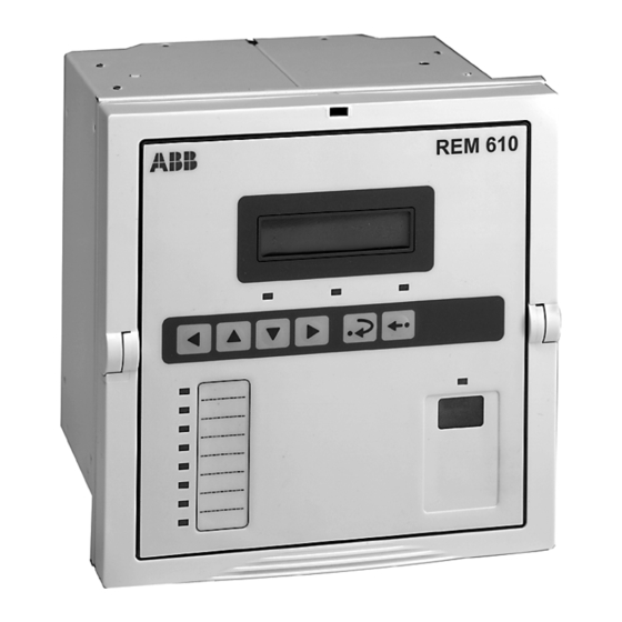 ABB REM 610 Manual Técnico De Referencia, General