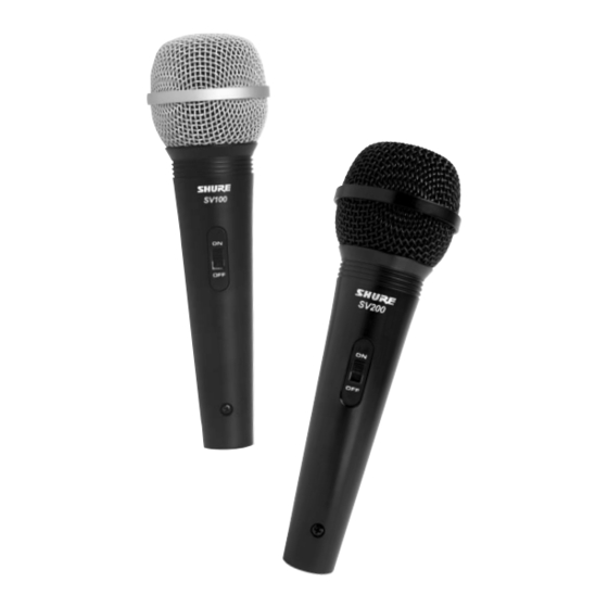 Shure SV100 Manuales