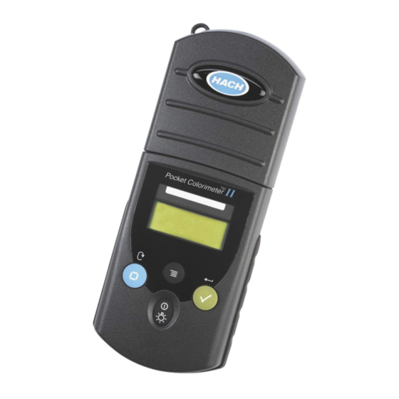HACH LANGE Pocket Colorimeter II Manual Básico Del Usuario