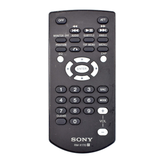 Sony RM-X170 Guia De Inicio Rapido