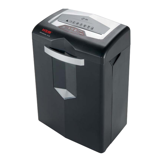 HSM shredstar X15 Instrucciones De Servicio