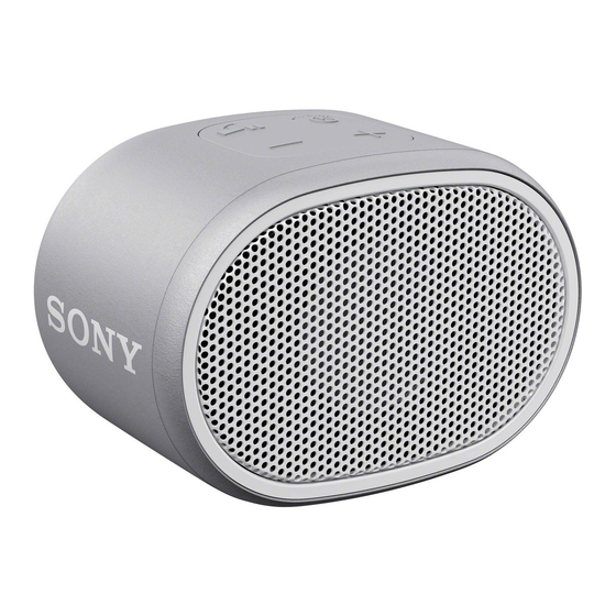 Sony SRS-XB01 Guia De Ayuda