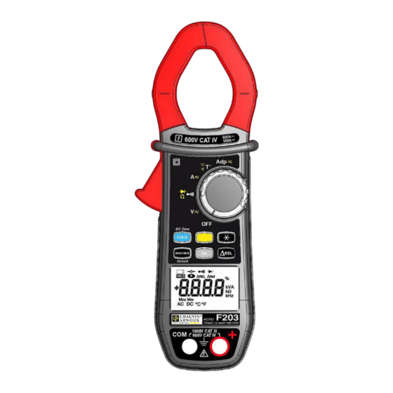 Chauvin Arnoux F203 Manual De Instrucciones