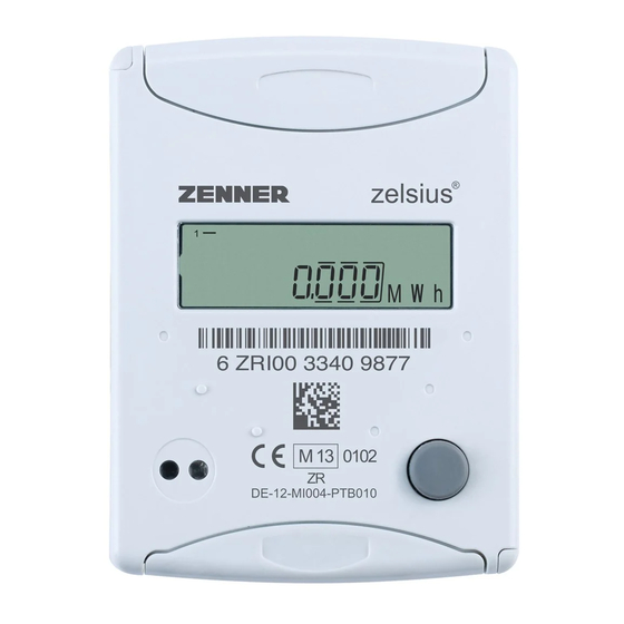Zenner zelsius C5 - IUF Instrucciones De Instalación Y Funcionamiento