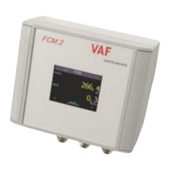 VAF instruments FCM 2 Instrucciones Para Instalación, Operación Y Mantenimiento