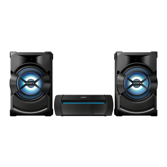 Sony SHAKE-X1D Manual De Instrucciones