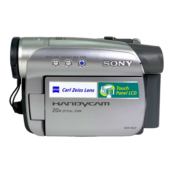 Sony HANDYCAM DCR-HC27E Manual De Instrucciones