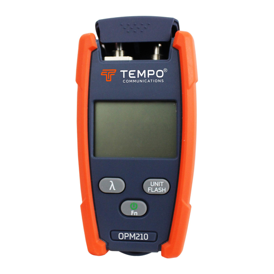 Tempo Communications OPM210 Manual De Instrucciones