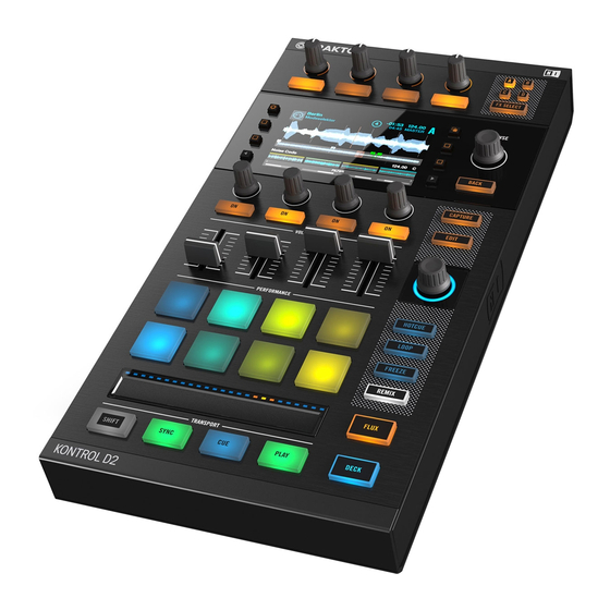 Native Instruments TRAKTOR KONTROL D2 Guía De Usuario