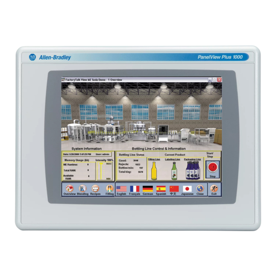 Rockwell Automation Allen-Bradley PanelView Plus 6 400 Manual Del Usuario