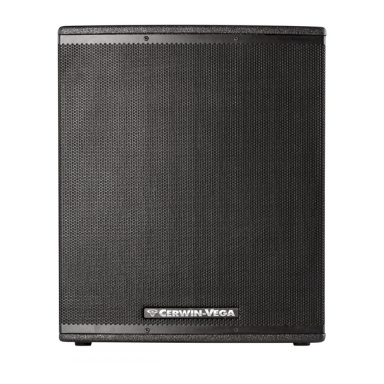 Cerwin-Vega CVX Serie Guia De Inicio Rapido
