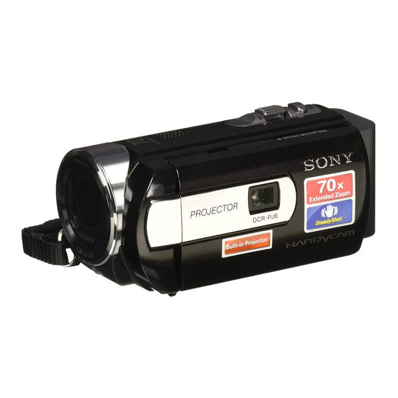 Sony Handycam DCR-PJ6 Manuales