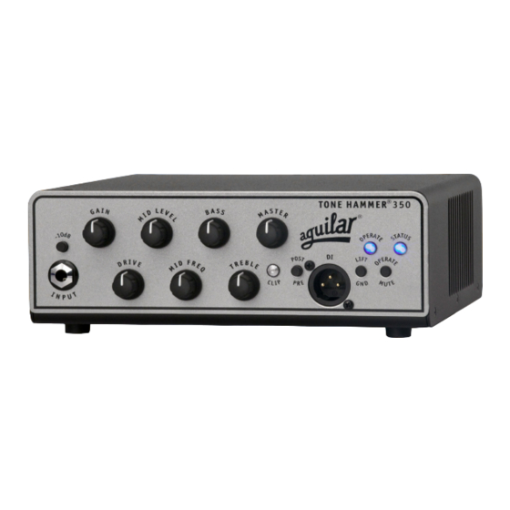 Aguilar Tone Hammer 350 Manual De Usuario