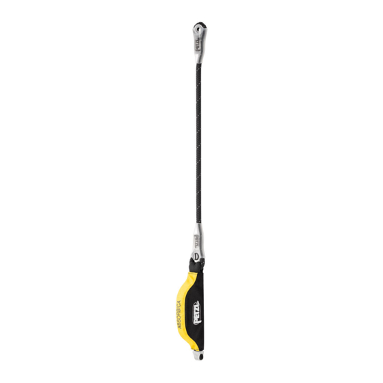 Petzl ABSORBICA-I Manual De Instrucciones