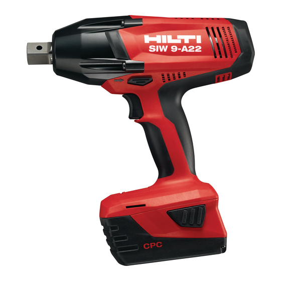 Hilti SIW 9-A22 Manual De Instrucciones Original