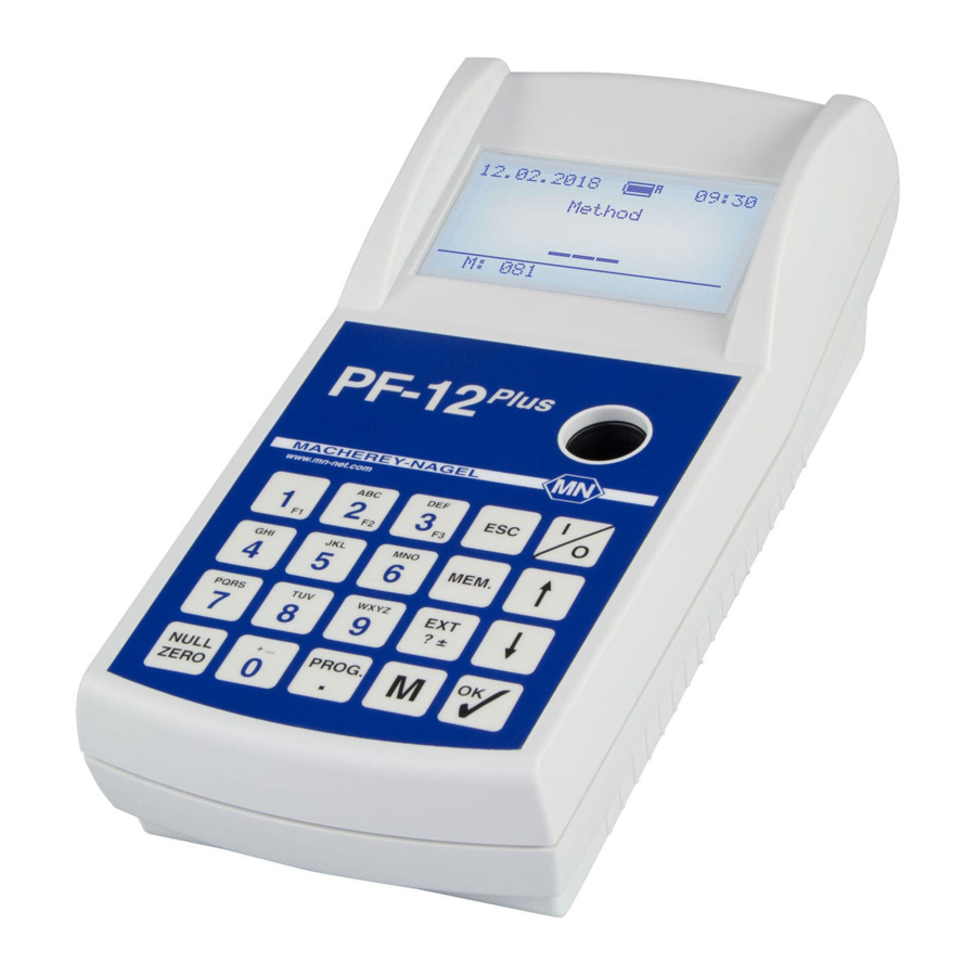 MACHEREY-NAGEL PF-12Plus Manual De Instrucciones