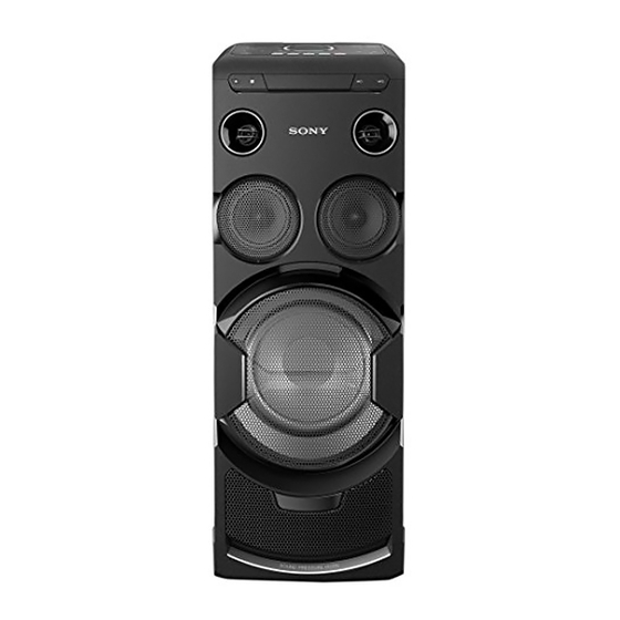 Sony MHC-V77W Manual De Instrucciones