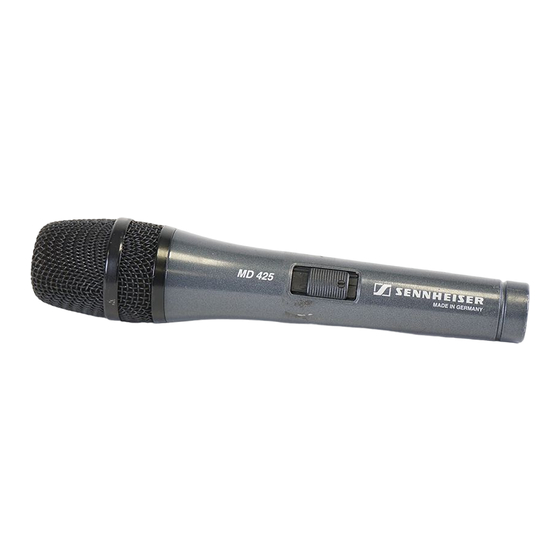 Sennheiser MD 425 Modo De Empleo