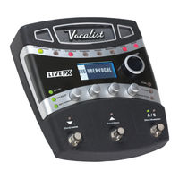 Digitech Vocalist Live FX Manual Del Usuario