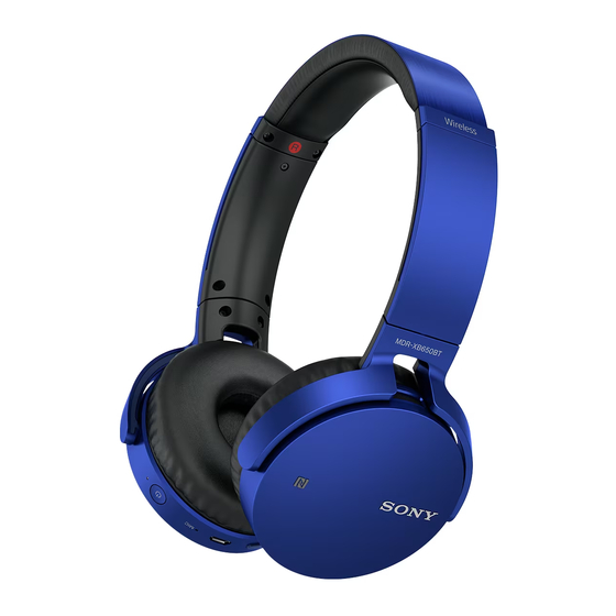 Sony MDR-XB650BT Manual De Instrucciones
