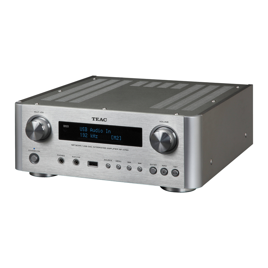 Teac NP-H750 Manual Del Usuario