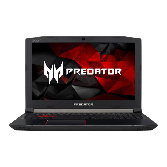 Acer Predator Helios 300 Serie Manuales