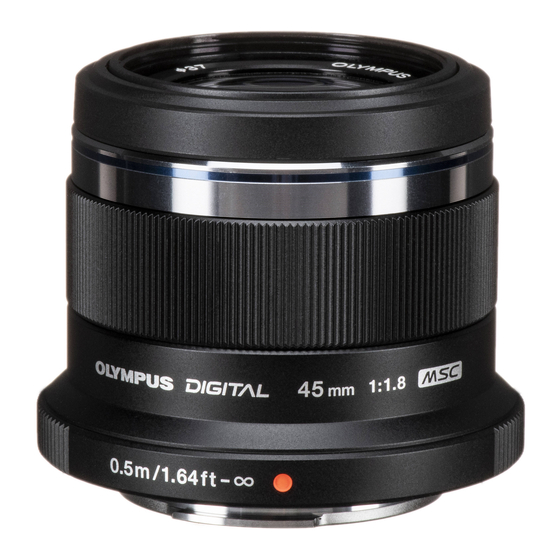 Olympus M.ZUIKO DIGITAL 45mm f1.8 Manual De Instrucciones