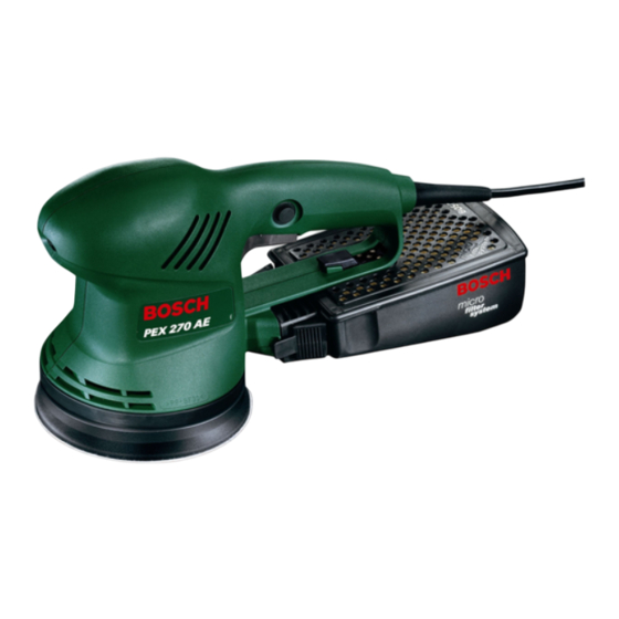 Bosch PEX 270 A Manual Original