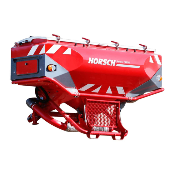 horsch Partner 1600 FT Instrucciones De Servicio