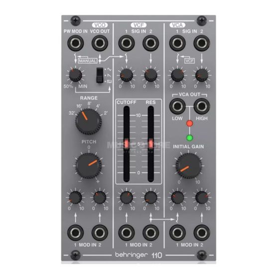 Behringer 110 VCO Manuales