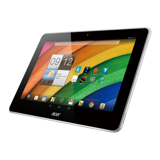 Acer Iconia A3 Manual De Instrucciones