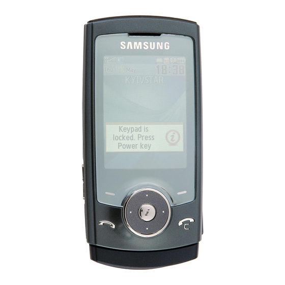 Samsung SGH-U600 Manual De Usuario