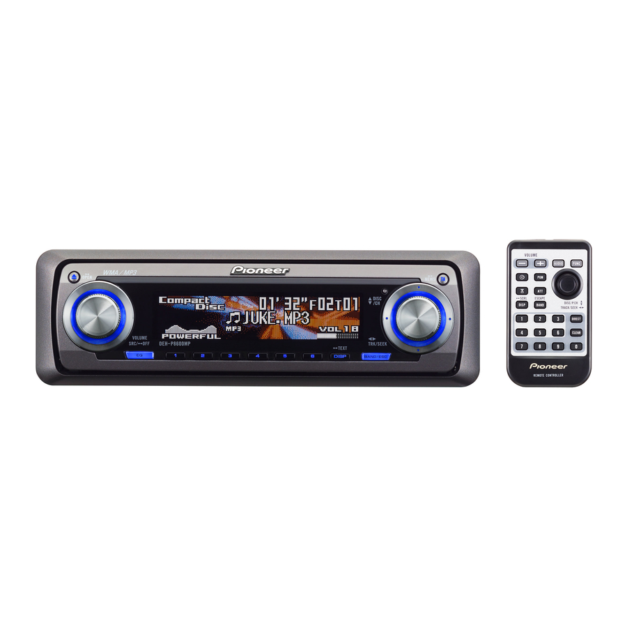 Pioneer DEH-P8600MP Manual De Instrucciones