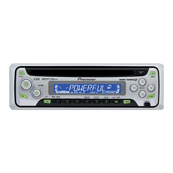 Pioneer DEH-1650 Manual De Operación