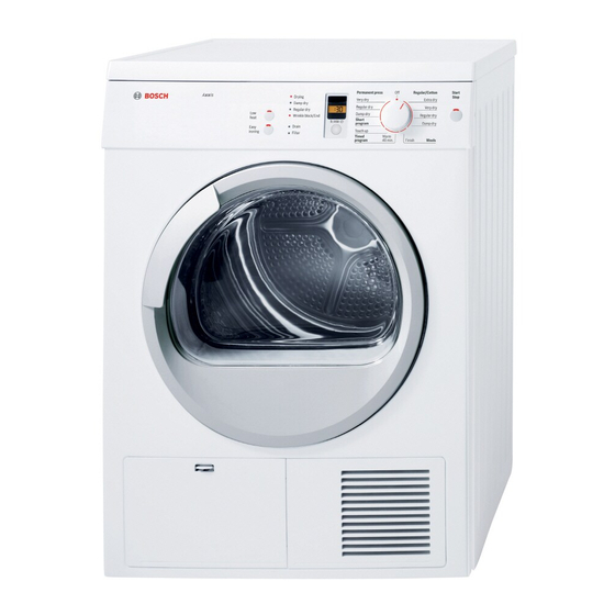 Bosch WTE86300US Operacion, Cuidado E Instrucciones Para La Instalacion