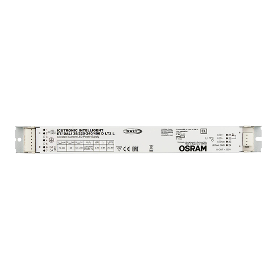 Osram OPTOTRONIC OTi DALI 35/220-240/400 D LT2 UF L Manual De Instrucciones