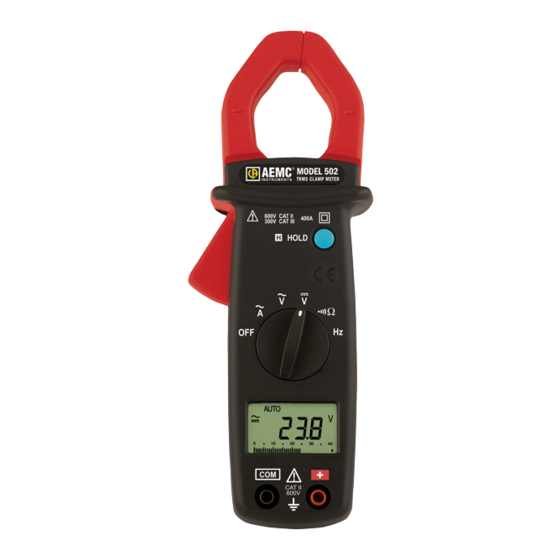 AEMC Instruments 502 Manual De Instrucciones