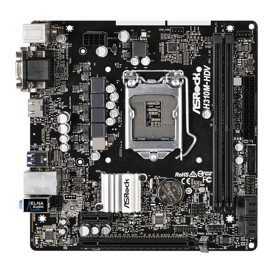 ASROCK H310M-HDV Manual Del Usuario