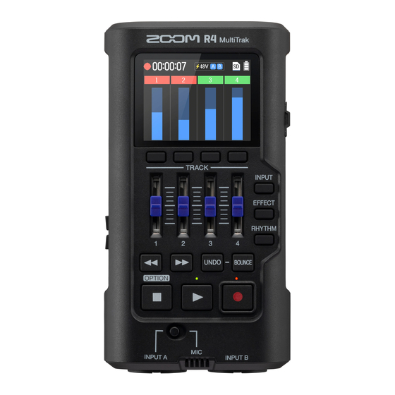 Zoom R4 MultiTrack Manual De Instrucciones