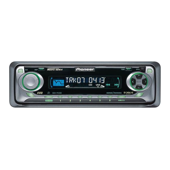 Pioneer Super Tuner III DEH-P4400 Manuales