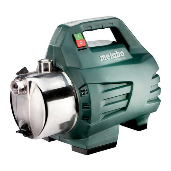 Metabo P 4500 Inox Manual De Instrucciones