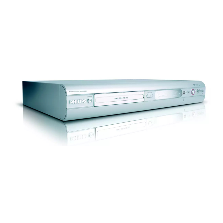 Philips DVDR 615/17 Manuales