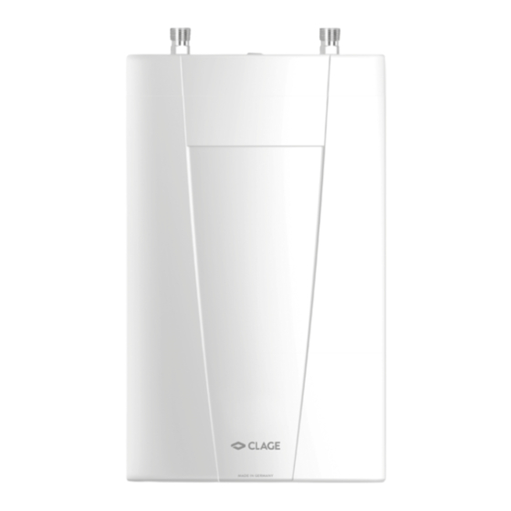 clage CDX 7-U Instrucciones De Instalación