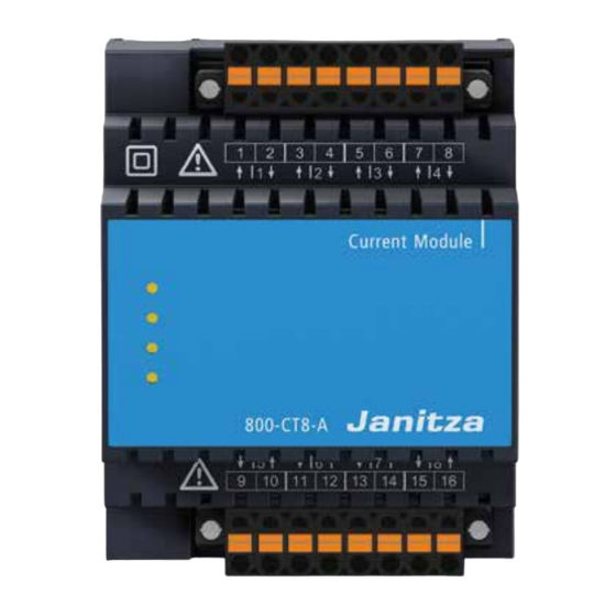 janitza 800-CT8-A Instrucciones De Instalación