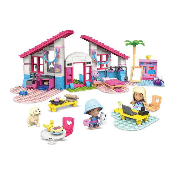 Mega Barbie WONDER BUILDERS Malibu House GWR34 Manuales