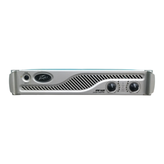 Peavey IPR 1600 Manual De Instrucciones
