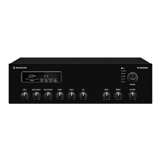 Monacor PA-803DMP Manual De Instrucciones